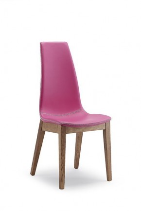 СТУЛ  SELLY, ASH WALNUT 167/ SOFT PIENO FIORE 275 FUSSIA с черн.строчкой в Добрянке - dobryanka.mebel24.online | фото