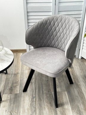 Стул SKAT 360 град. поворот. B22 Серый, велюр / черный каркас, М-City в Добрянке - dobryanka.mebel24.online | фото 3