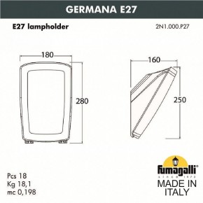 Светильник на штанге Fumagalli Germana 2N1.000.000.AYF1R в Добрянке - dobryanka.mebel24.online | фото 3