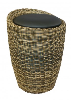 Табурет с местом для хранения LM-1100Rattan, чёрный в Добрянке - dobryanka.mebel24.online | фото