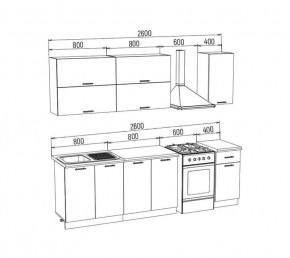 ТЕХНО Кухонный гарнитур 2,0 м Компоновка №2 в Добрянке - dobryanka.mebel24.online | фото 10