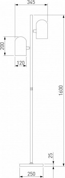 Торшер Eurosvet Bambola 01164/2 латунь в Добрянке - dobryanka.mebel24.online | фото 2