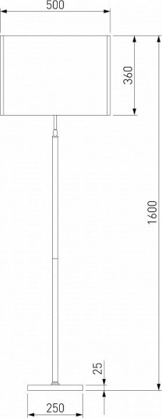 Торшер Eurosvet Notturno 01163/1 латунь в Добрянке - dobryanka.mebel24.online | фото 2