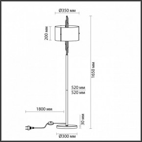 Торшер Odeon Light Margaret 5415/3F в Добрянке - dobryanka.mebel24.online | фото 4