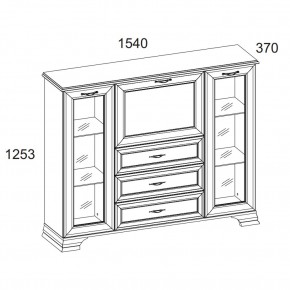 Тумба 2V1D3S, TIFFANY, цвет вудлайн кремовый в Добрянке - dobryanka.mebel24.online | фото 2