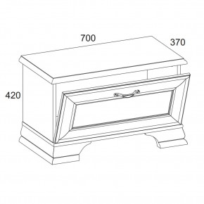 Тумба для обуви 1D TIFFANY, цвет вудлайн кремовый в Добрянке - dobryanka.mebel24.online | фото 2