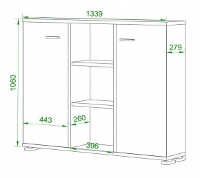 Тумба комбинированная Домино ПУ-60-3 в Добрянке - dobryanka.mebel24.online | фото 2