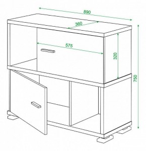 Тумба комбинированная Домино СБ-30/2 в Добрянке - dobryanka.mebel24.online | фото 3