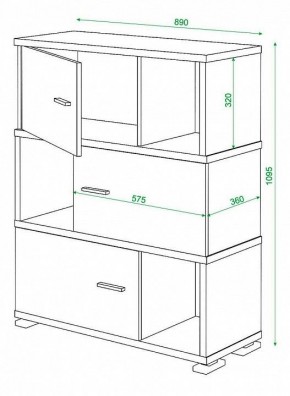 Тумба комбинированная Домино СБ-30/3 в Добрянке - dobryanka.mebel24.online | фото 3