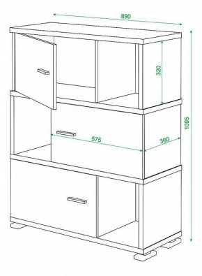 Тумба комбинированная Домино СБ-30/3 в Добрянке - dobryanka.mebel24.online | фото 2