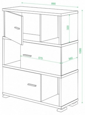 Тумба комбинированная Домино СБ-30/3 в Добрянке - dobryanka.mebel24.online | фото 3
