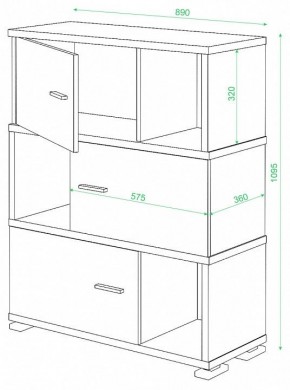 Тумба комбинированная Домино СБ-30/3 в Добрянке - dobryanka.mebel24.online | фото 2