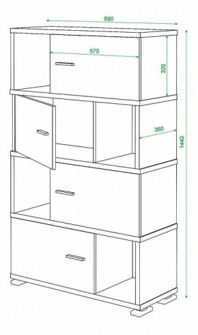 Тумба комбинированная Домино СБ-30/4 в Добрянке - dobryanka.mebel24.online | фото 3