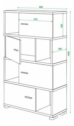 Тумба комбинированная Домино СБ-30/4 в Добрянке - dobryanka.mebel24.online | фото 3