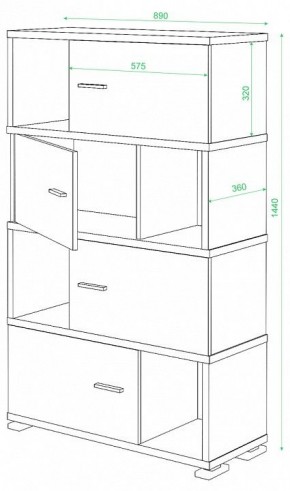 Тумба комбинированная Домино СБ-30/4 в Добрянке - dobryanka.mebel24.online | фото 2