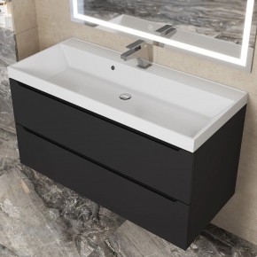 Тумба под раковину Uperwood Tanos 100 см, подвесная, черная матовая в Добрянке - dobryanka.mebel24.online | фото
