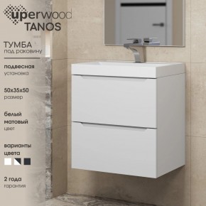 Тумба под раковину Uperwood Tanos 50 см, подвесная, белая матовая в Добрянке - dobryanka.mebel24.online | фото 6