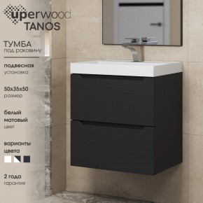 Тумба под раковину Uperwood Tanos 50 см, подвесная, черная матовая в Добрянке - dobryanka.mebel24.online | фото 4