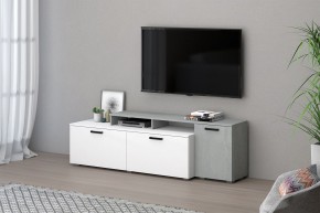 Тумба под ТВ Эльза (Бетонный Камень/Белый) в Добрянке - dobryanka.mebel24.online | фото 1