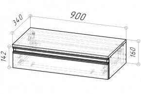 Тумба подвесная Дельта 900 (Дуб золотой) в Добрянке - dobryanka.mebel24.online | фото 2
