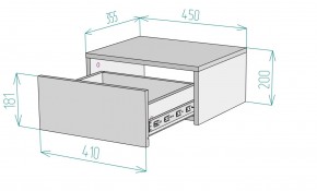 Тумба подвесная прикроватная K209 в Добрянке - dobryanka.mebel24.online | фото 2