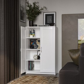 Тумба СИРИУС двухдверная высокая, цвет белый в Добрянке - dobryanka.mebel24.online | фото 4