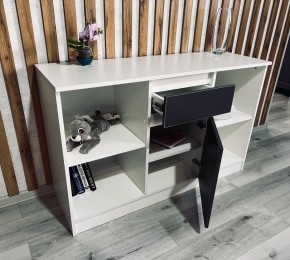 Тумба ТВ малая Парус (Белый/Графит) в Добрянке - dobryanka.mebel24.online | фото 2