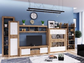 ТЕРРА Тумба Тв (Белый глянец/дуб сонома) в Добрянке - dobryanka.mebel24.online | фото 2