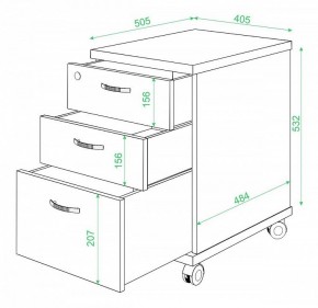 Тумбочка Домино ТС-2 в Добрянке - dobryanka.mebel24.online | фото 3