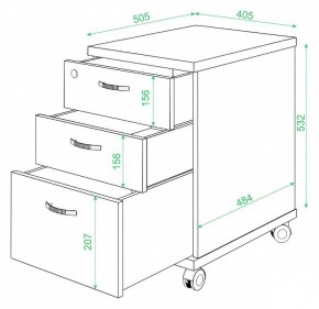 Тумбочка Домино ТС-2 в Добрянке - dobryanka.mebel24.online | фото 2