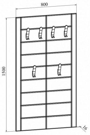 Вешалка настенная Изабель ИЗ-80 в Добрянке - dobryanka.mebel24.online | фото 4