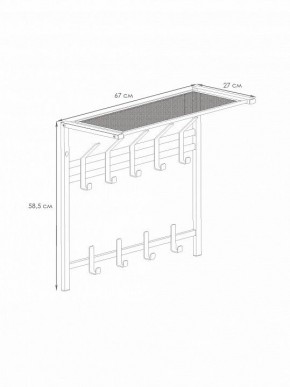 Вешалка-полка Торонто 22 в Добрянке - dobryanka.mebel24.online | фото 3