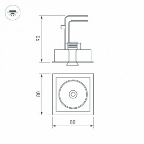 Встраиваемый светильник Arlight CL-SIMPLE-S80x80-9W Day4000 (BK, 45 deg) 026875 в Добрянке - dobryanka.mebel24.online | фото 9
