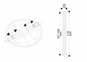 Встраиваемый светильник Arte Lamp Mesura A7972PL-1WH в Добрянке - dobryanka.mebel24.online | фото 5